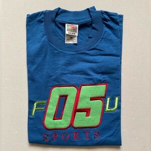 Brand new t-shirt for men | size XL | color blue with green | 100% cotton